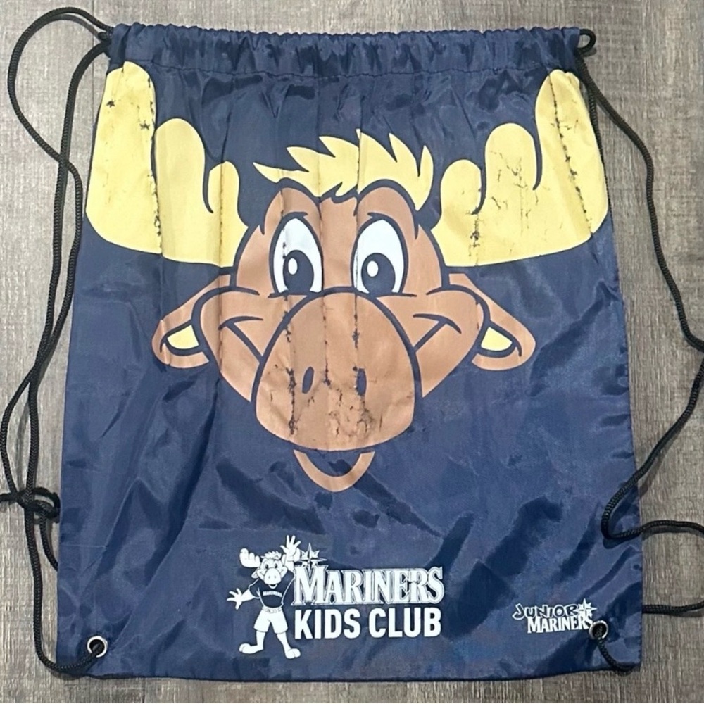๐Seattle Mariners Moose MLB Kids Club Drawstring Backpack